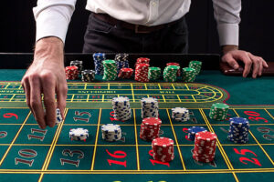 pngtree vibrant green casino table with roulette and croupiers hands photo image 41174896 Detafour