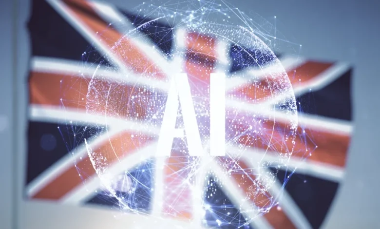 creative artificial intelligence symbol hologram british flag sunset sky background double exposure 905x613 1 Detafour