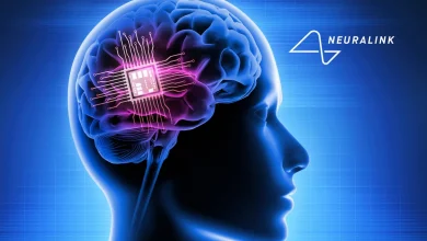 mockup of a person with a brain chip like the one neuralink is creating Detafour