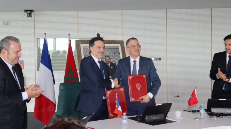 تعزيز الشراكة الاستراتيجية بين المغرب وفرنسا باتفاقيات جديدة ومشاريع مشتركة نحو التنمية المستدامة 1 laurent saint martin fouzi 768x431 1 Detafour