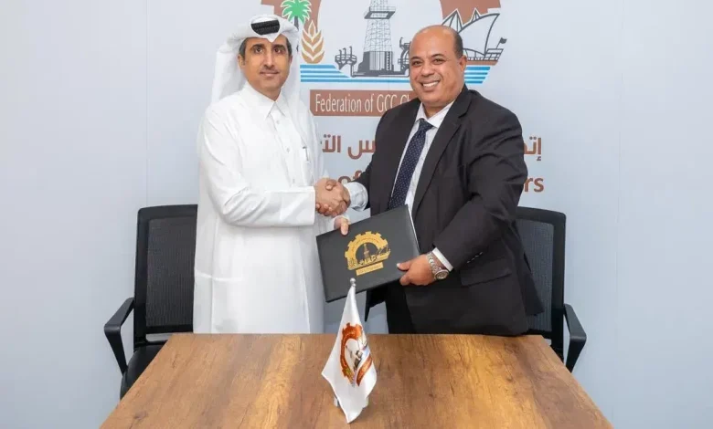 المنتدى الخليجي المغربي للاستثمار بنسخته الخامسة ينعقد في المغرب نونبر 2025 1 الأمين العام لاتحاد غرف دول مجلس التعاون الخليجي، صالح بن حمد الشرقي، ورئيس وكالة الخليج العربي للإعلام والاتصال، محمد أيت بوسلهام Detafour