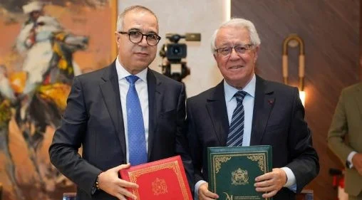 شراكة جديدة بين أكاديمية المملكة ومؤسسة محمد السادس لتعزيز البحث والابتكار 1 َAbdeljalil Lahjomri Lahcen Belayamani 508x300 1 Detafour