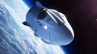Crew Dragon DM 1 orbit tall pano SpaceX crop 3 Detafour